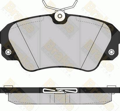 Brake Engineering PA859 - Kit de plaquettes de frein, frein à disque cwaw.fr