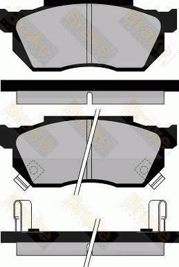 Brake Engineering PA396 - Kit de plaquettes de frein, frein à disque cwaw.fr