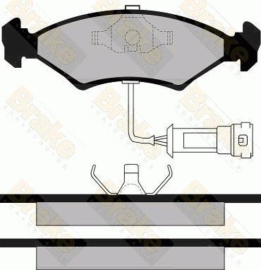 Brake Engineering PA344 - Kit de plaquettes de frein, frein à disque cwaw.fr