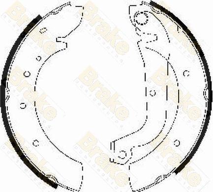 Brake Engineering SH1207 - Jeu de mâchoires de frein cwaw.fr