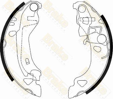 Brake Engineering SH2438 - Jeu de mâchoires de frein cwaw.fr