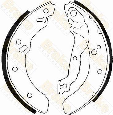 Brake Engineering SH2229 - Jeu de mâchoires de frein cwaw.fr