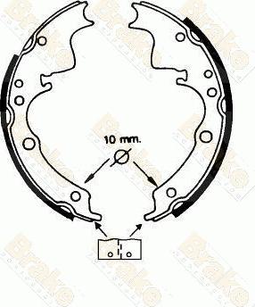 Brake Engineering SH2220 - Jeu de mâchoires de frein cwaw.fr