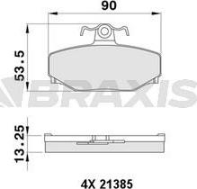 Braxis AA0466 - Kit de plaquettes de frein, frein à disque cwaw.fr