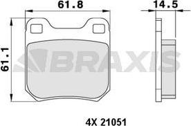 Braxis AA0468 - Kit de plaquettes de frein, frein à disque cwaw.fr