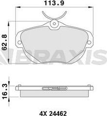 Braxis AA0406 - Kit de plaquettes de frein, frein à disque cwaw.fr