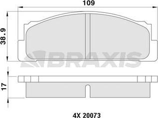 Braxis AA0401 - Kit de plaquettes de frein, frein à disque cwaw.fr