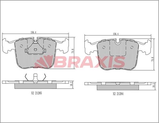 Braxis AA0411 - Kit de plaquettes de frein, frein à disque cwaw.fr