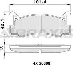 Braxis AA0426 - Kit de plaquettes de frein, frein à disque cwaw.fr