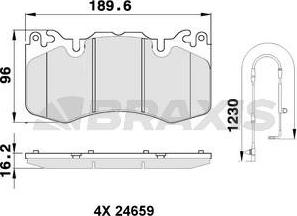 Braxis AA0512 - Kit de plaquettes de frein, frein à disque cwaw.fr