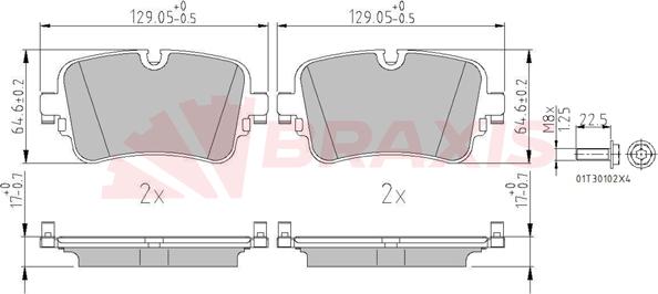 Braxis AA0663 - Kit de plaquettes de frein, frein à disque cwaw.fr