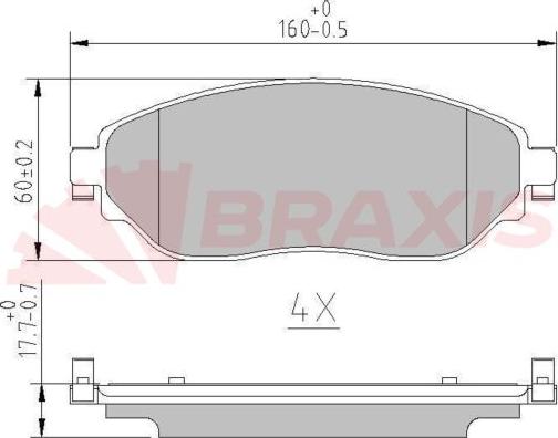 Braxis AA0606 - Kit de plaquettes de frein, frein à disque cwaw.fr