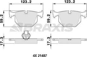 Braxis AA0094 - Kit de plaquettes de frein, frein à disque cwaw.fr