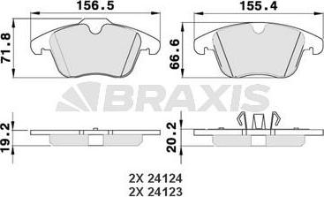 Braxis AA0044 - Kit de plaquettes de frein, frein à disque cwaw.fr