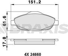 Braxis AA0043 - Kit de plaquettes de frein, frein à disque cwaw.fr