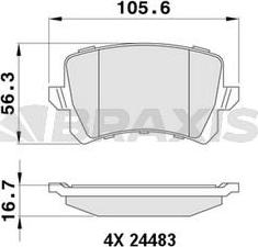 Braxis AA0050 - Kit de plaquettes de frein, frein à disque cwaw.fr