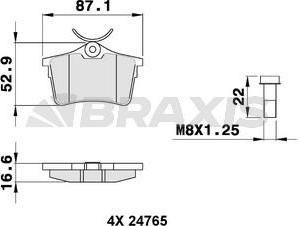 Braxis AA0088 - Kit de plaquettes de frein, frein à disque cwaw.fr