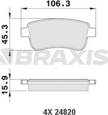 Braxis AA0087 - Kit de plaquettes de frein, frein à disque cwaw.fr