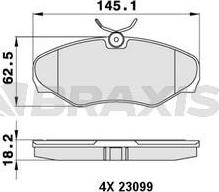 Braxis AA0035 - Kit de plaquettes de frein, frein à disque cwaw.fr