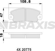 Braxis AA0030 - Kit de plaquettes de frein, frein à disque cwaw.fr