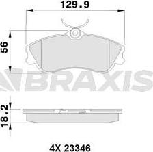 Braxis AA0033 - Kit de plaquettes de frein, frein à disque cwaw.fr