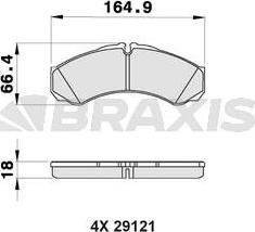 Braxis AA0195 - Kit de plaquettes de frein, frein à disque cwaw.fr