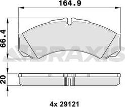 Braxis AA0149 - Kit de plaquettes de frein, frein à disque cwaw.fr