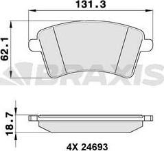 Valeo 671711 - Kit de plaquettes de frein, frein à disque cwaw.fr