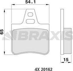 Braxis AA0164 - Kit de plaquettes de frein, frein à disque cwaw.fr