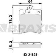 Braxis AA0104 - Kit de plaquettes de frein, frein à disque cwaw.fr