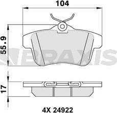 Braxis AA0106 - Kit de plaquettes de frein, frein à disque cwaw.fr