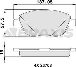 Braxis AA0108 - Kit de plaquettes de frein, frein à disque cwaw.fr