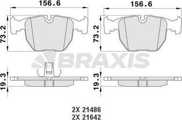 Braxis AA0110 - Kit de plaquettes de frein, frein à disque cwaw.fr