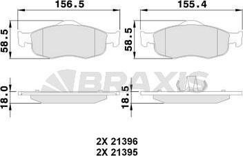 Braxis AA0112 - Kit de plaquettes de frein, frein à disque cwaw.fr