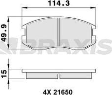 Braxis AA0137 - Kit de plaquettes de frein, frein à disque cwaw.fr