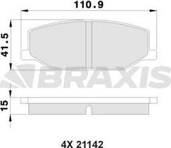 Braxis AA0121 - Kit de plaquettes de frein, frein à disque cwaw.fr