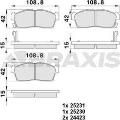 Braxis AA0395 - Kit de plaquettes de frein, frein à disque cwaw.fr