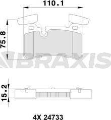 Braxis AA0391 - Kit de plaquettes de frein, frein à disque cwaw.fr