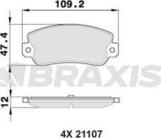 Braxis AA0352 - Kit de plaquettes de frein, frein à disque cwaw.fr