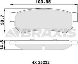 Braxis AA0357 - Kit de plaquettes de frein, frein à disque cwaw.fr