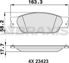 Braxis AA0302 - Kit de plaquettes de frein, frein à disque cwaw.fr