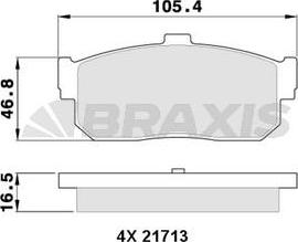 Braxis AA0310 - Kit de plaquettes de frein, frein à disque cwaw.fr