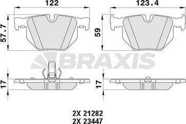 Braxis AA0388 - Kit de plaquettes de frein, frein à disque cwaw.fr