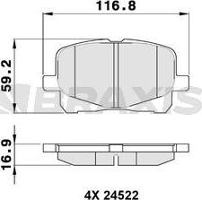 Braxis AA0339 - Kit de plaquettes de frein, frein à disque cwaw.fr