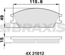 Braxis AA0337 - Kit de plaquettes de frein, frein à disque cwaw.fr