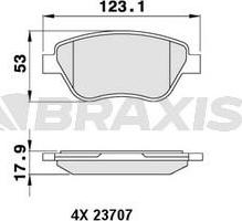 Braxis AA0246 - Kit de plaquettes de frein, frein à disque cwaw.fr