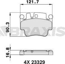 Braxis AA0252 - Kit de plaquettes de frein, frein à disque cwaw.fr