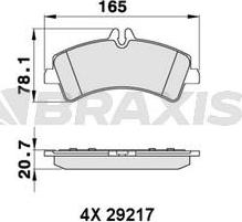 Braxis AA0257 - Kit de plaquettes de frein, frein à disque cwaw.fr