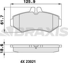 Braxis AA0206 - Kit de plaquettes de frein, frein à disque cwaw.fr