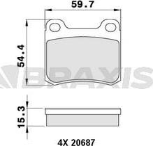 Braxis AA0218 - Kit de plaquettes de frein, frein à disque cwaw.fr